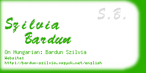 szilvia bardun business card